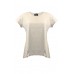 Paco & Co Γυναικείο T-Shirt Λαιμόκοψη Βαμβάκι Normal Fit Μπεζ