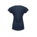 Paco & Co Γυναικείο T-Shirt Λαιμόκοψη Βαμβάκι Normal Fit Σκούρο Μπλέ