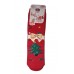 Χριστουγεννιάτικο σετ 3 γυναικείες κάλτσες Βεντουζακια BFL Z111-1 Κόκκινο