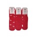 Χριστουγεννιάτικο σετ 3 γυναικείες κάλτσες Βεντουζακια BFL Z111-1 Κόκκινο