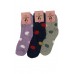 JOIN R026-2 Σετ 3 Γυναικείες Κάλτσες Προβατάκι Πουά Σ.Μπλέ-Γκρί-Μωβ