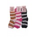 Σετ 3 γυναικείες κάλτσες Γούνα με σχέδιο Ρίγες BFL R040-2 Πολύχρωμο
