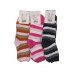 Σετ 3 γυναικείες κάλτσες Γούνα με σχέδιο Ρίγες BFL R040-2 Πολύχρωμο