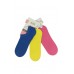 Join T76-6-1 Γυναικείες Κάλτσες Ζουμπα 3 τεμάχια Μπλέ-Ροζ-Κίτρινο