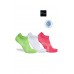 X-CODE Unisex κάλτσα Σετ 3 τεμ ULTRA LITE Runners Λευκό -Φούξια-Lime